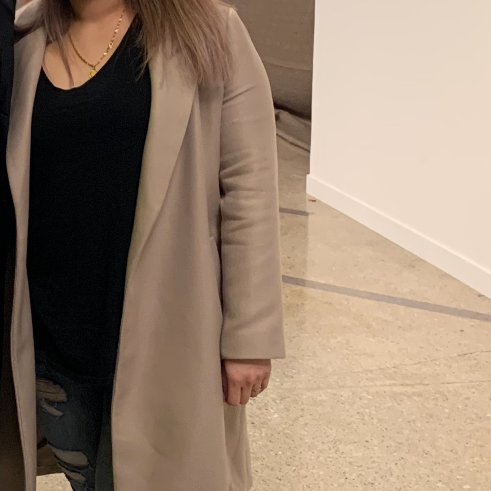 Trench coat with thicker material